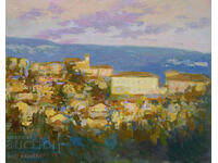 View from V. Tarnovo - oil paints