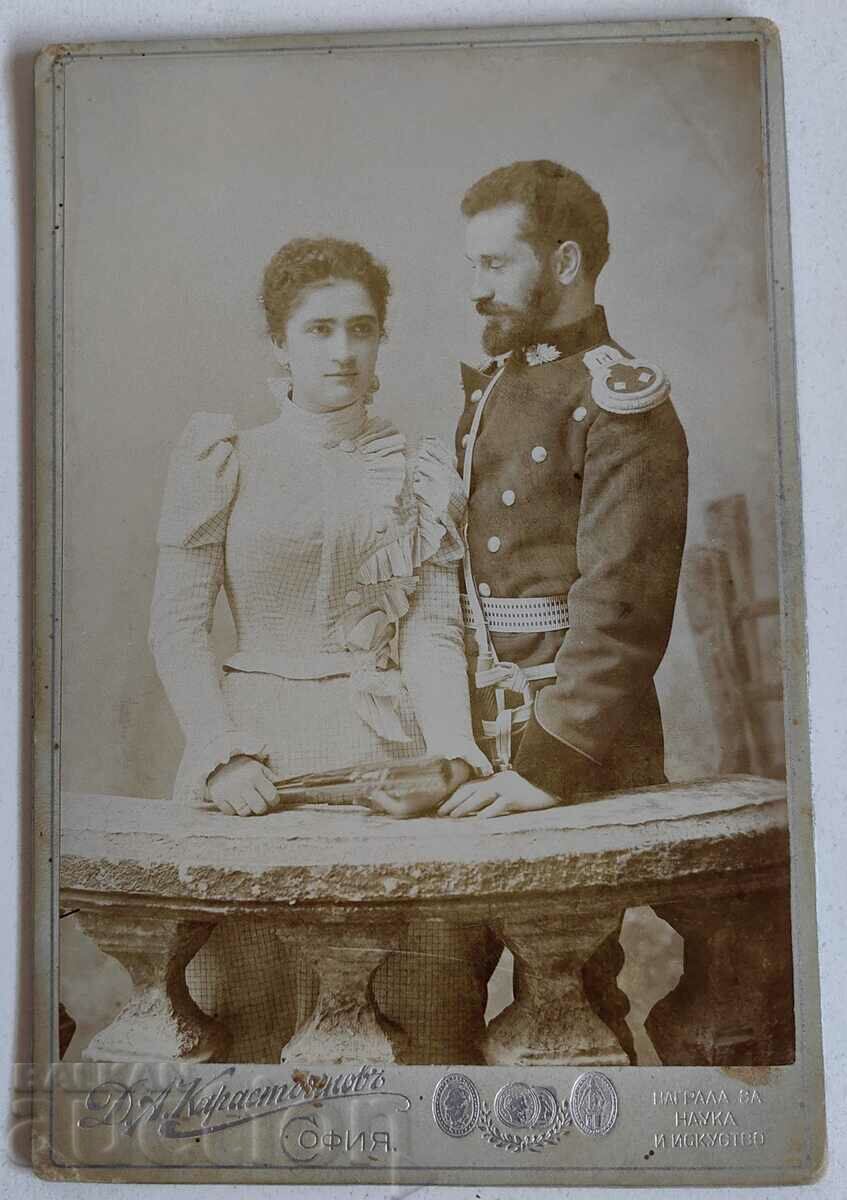 1898 MILITAR FOTOGRAFIE DE FAMILIE