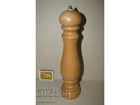 New wooden mill 25 cm black pepper mill excellent