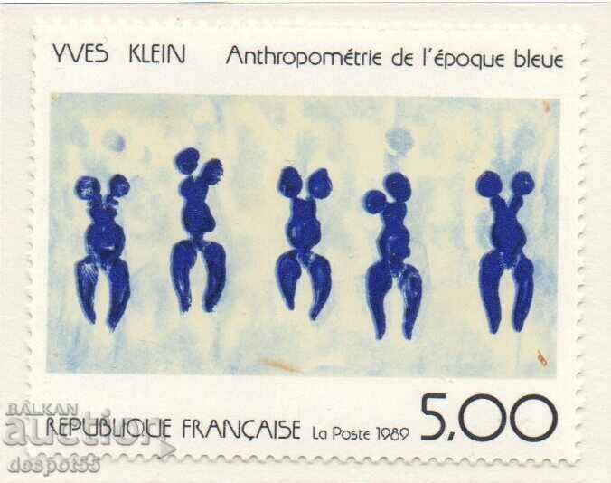 1989. Γαλλία. Πίνακας του Yves Klein.