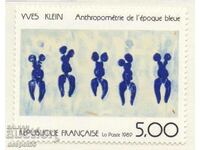 1989. France. Painting by Yves Klein.