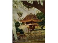 Vietnamese Tapestry "The One-Legged Pagoda Hanoi"