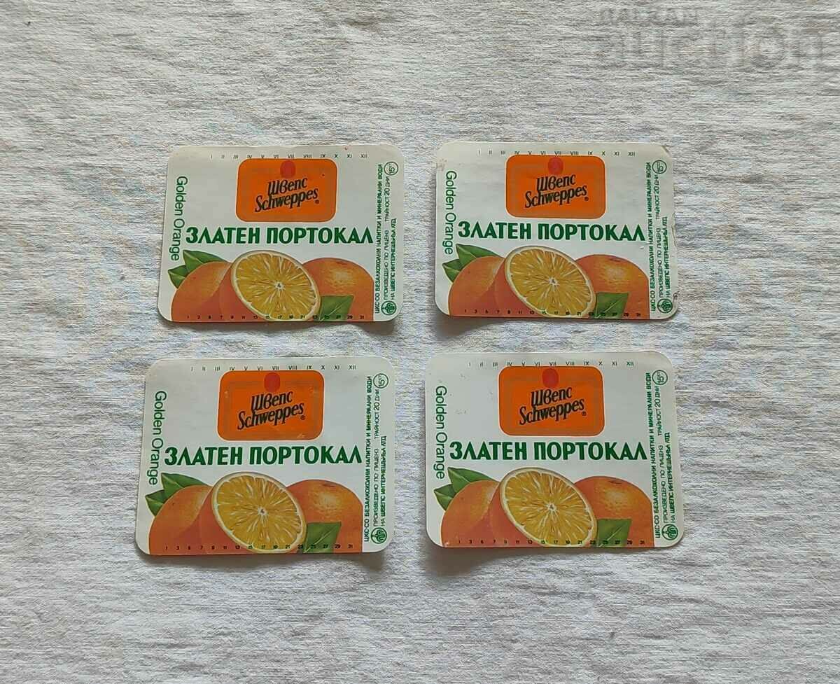 SCHWEPS GOLD ORANGE LABEL 197.. LOT 4 PCS