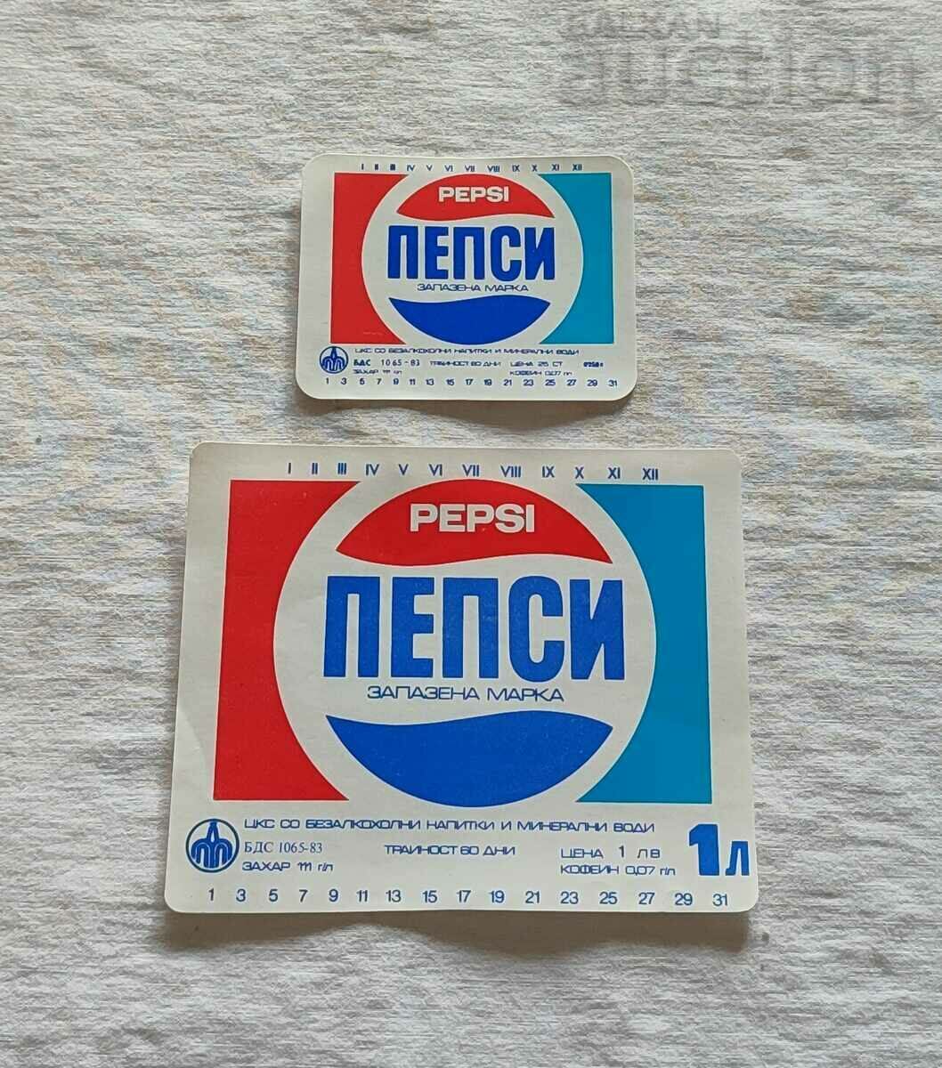 PEPSI LABEL 1983 ΠΑΡΤΙΔΑ 2 ΑΡΙΘΜΟΙ ΜΙΚΡΟΙ ΚΑΙ ΜΕΓΑΛΟΙ