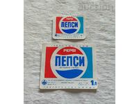 PEPSI LABEL 1983 LOT 2 NUMBERS SMALL and LARGE