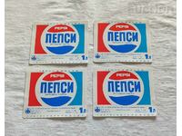 PEPSI LABEL 1983 LOT 4 NUMBERS LARGE