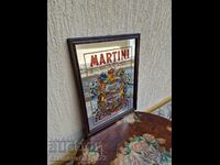 A wonderful antique collectible Martini advertising mirror