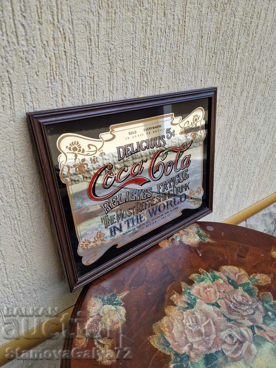 A lovely antique collectible Coca C advertising mirror