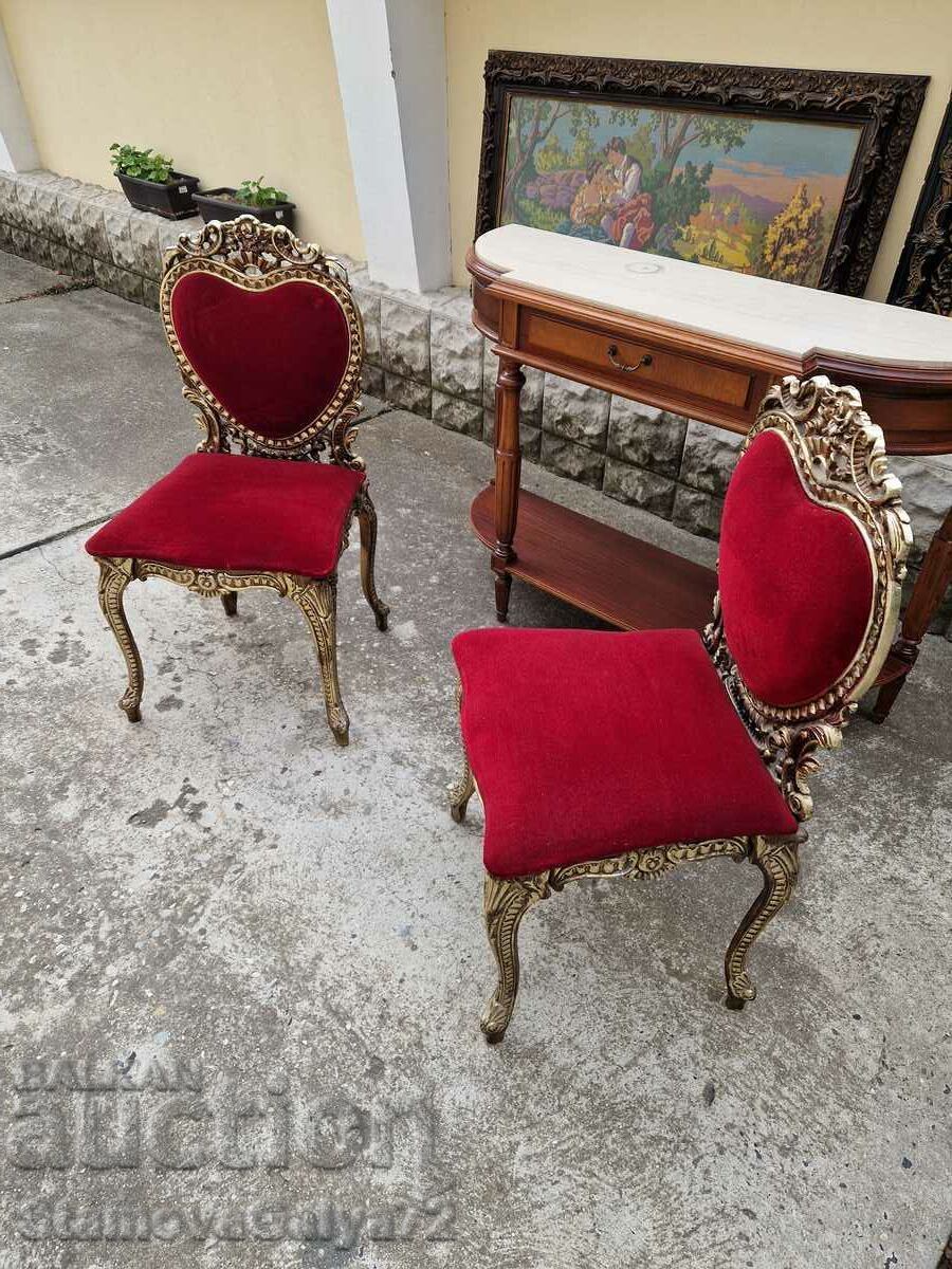 A pair of superb antique metal chairs - 5