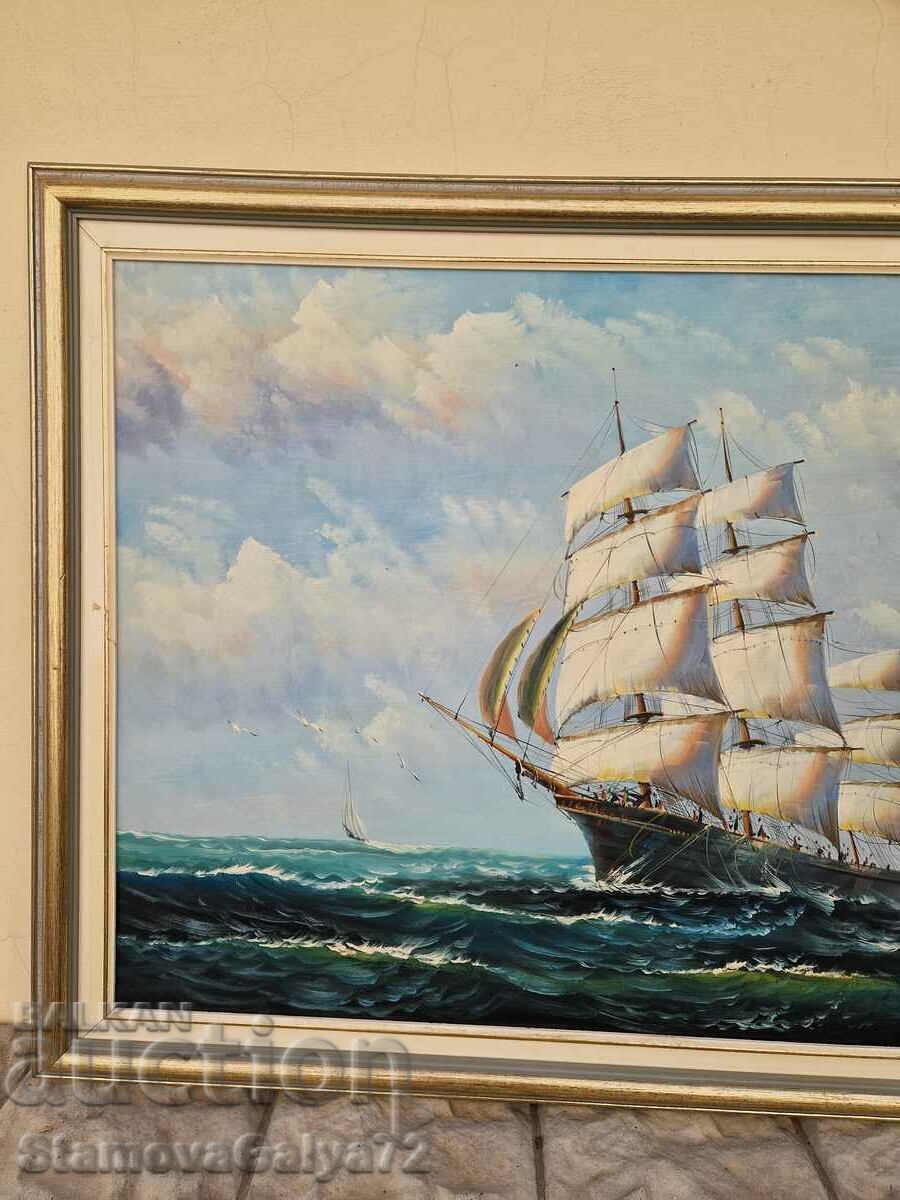 Frumos pictură mare în ulei pe pânză - 5