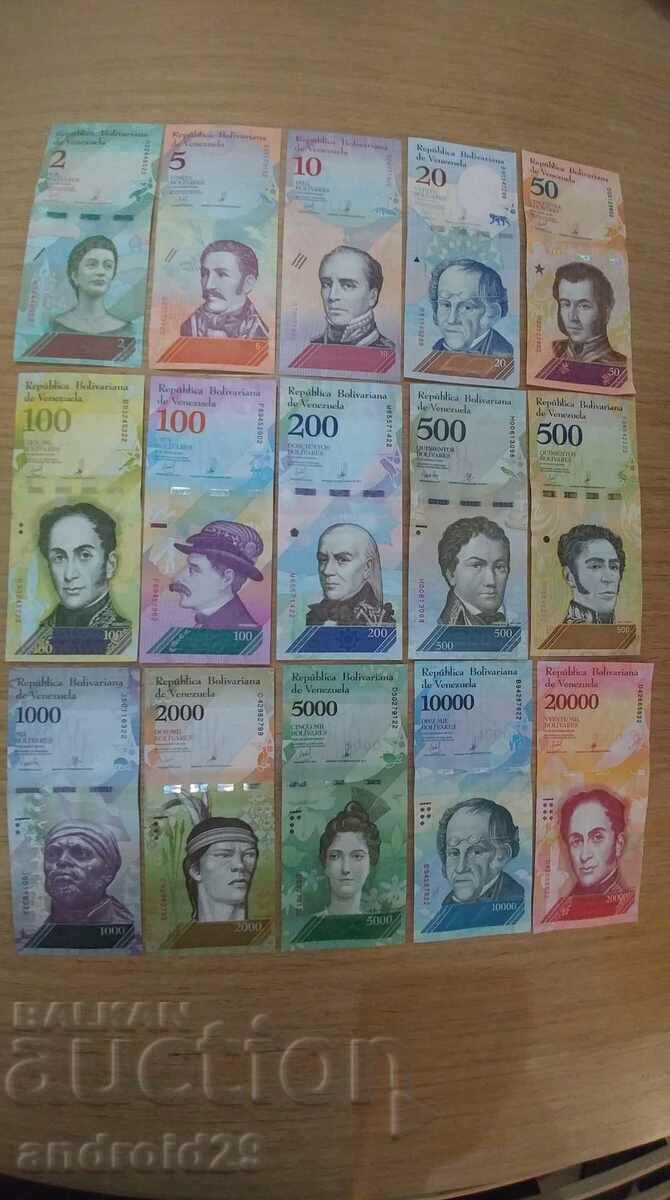 15 Bancnote Bolivar, Venezuela, Bancnote, UNC