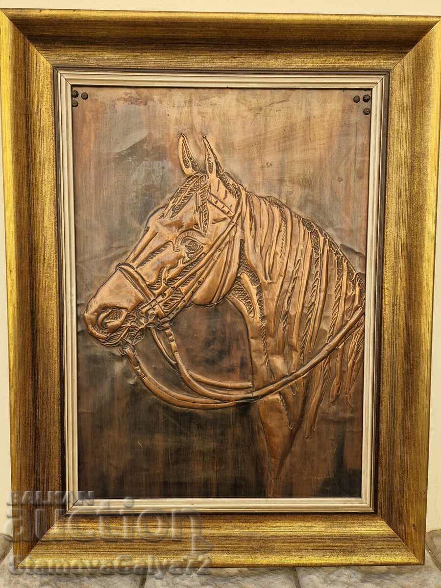 Licitație Un panou mare de imagini din cupru Licitație Un panou mare de imagini din cupru