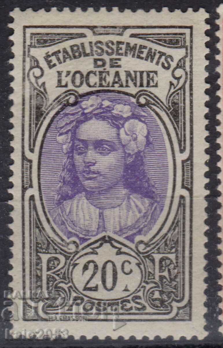 Γαλλική Ωκεανία-1913-Regular-Tahitianka,MLH