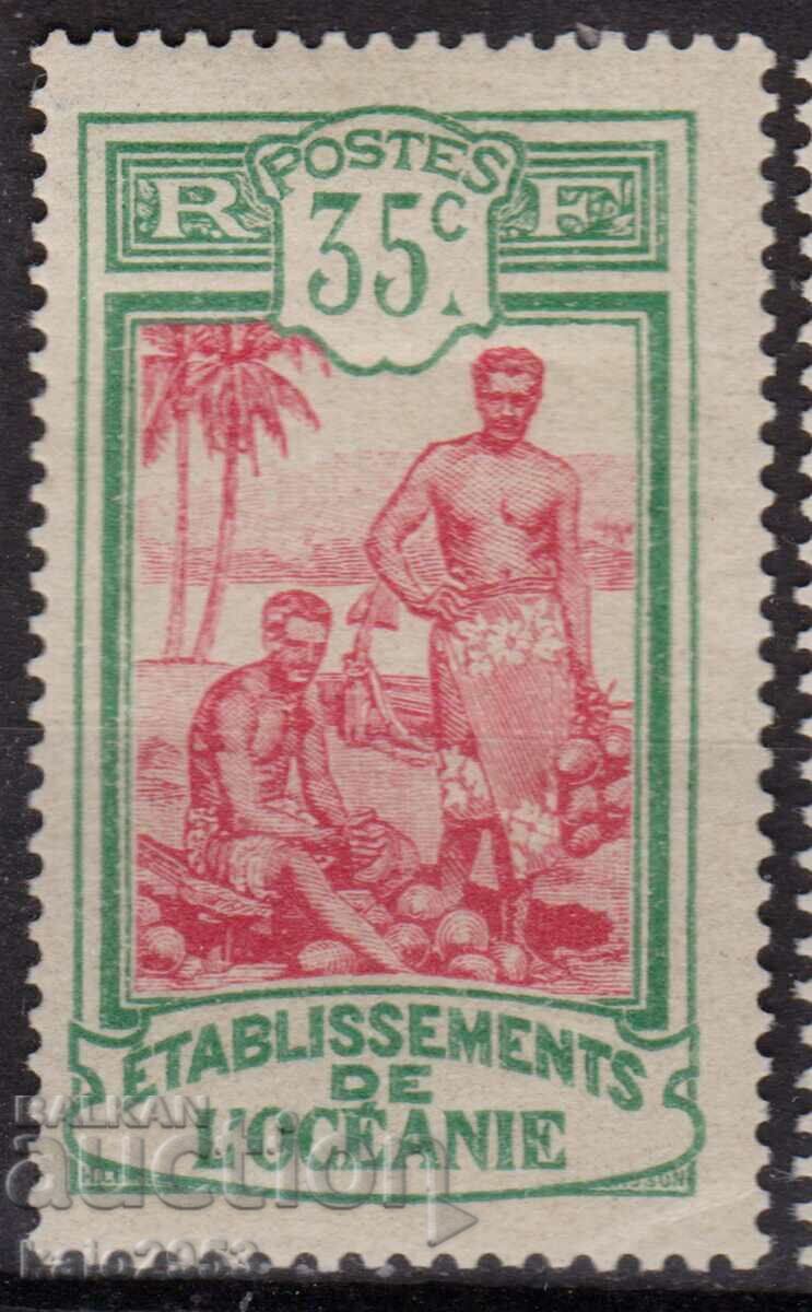 Γαλλική Ωκεανία-1913-Regular-Tahitani,MLH