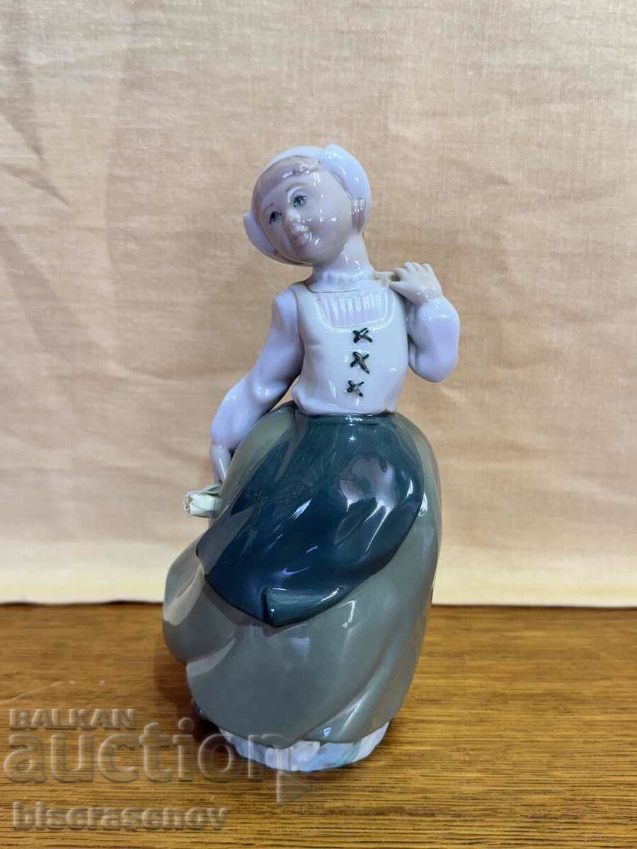 Porcelain figure with marks, no marks