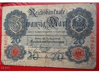 Bancnotă-Germania-20 mărci 1910