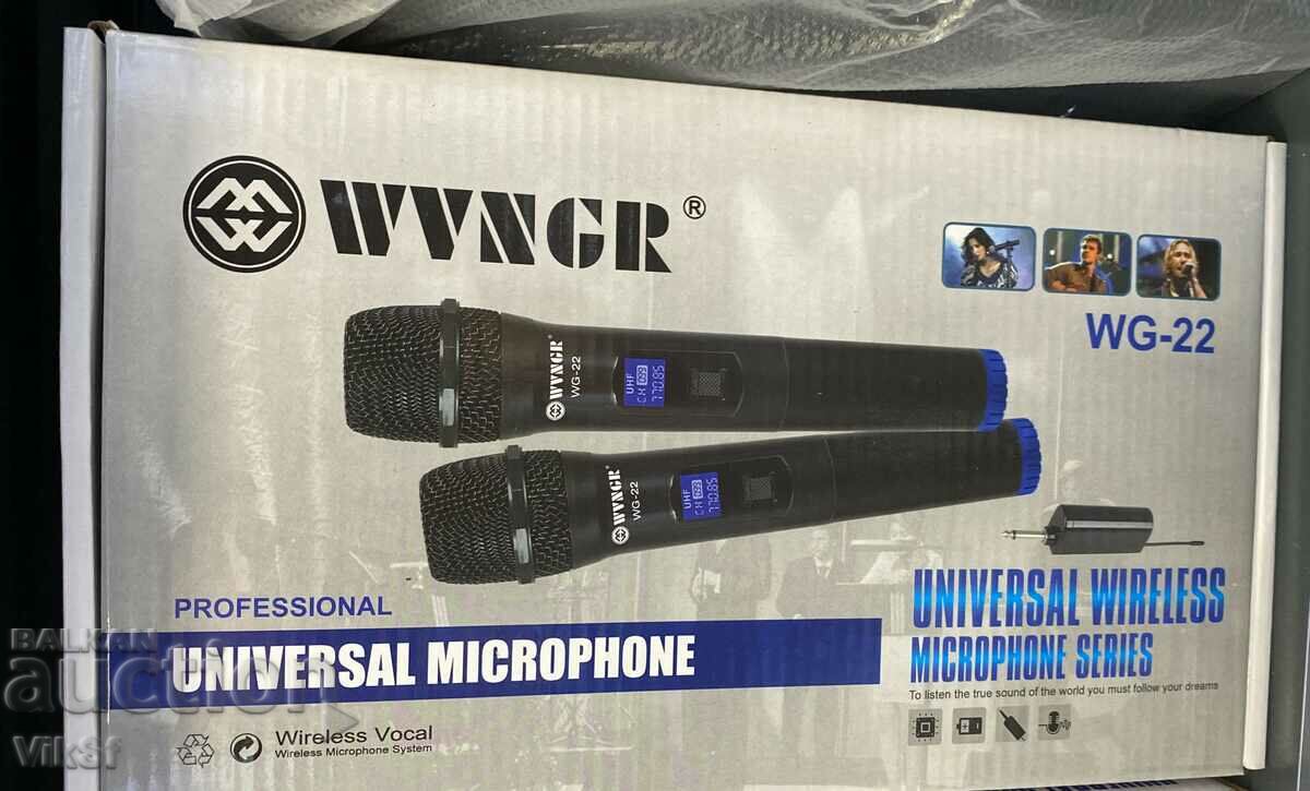 Pair of wireless microphones WG-22, 2, transmitter, receiver