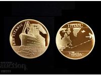 Coin Ship Titanic Plaque map of the sinking