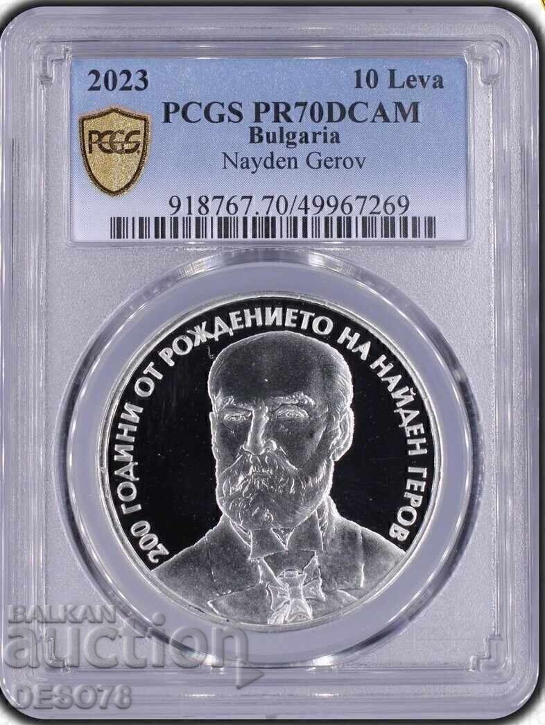 10 Leva 2023 Nayden Gerov PR 70 DCAM Only 11 pcs. in PCGS 10 Leva 2023 Nayden Gerov PR 70 DCAM Only 11 pcs. in PCGS