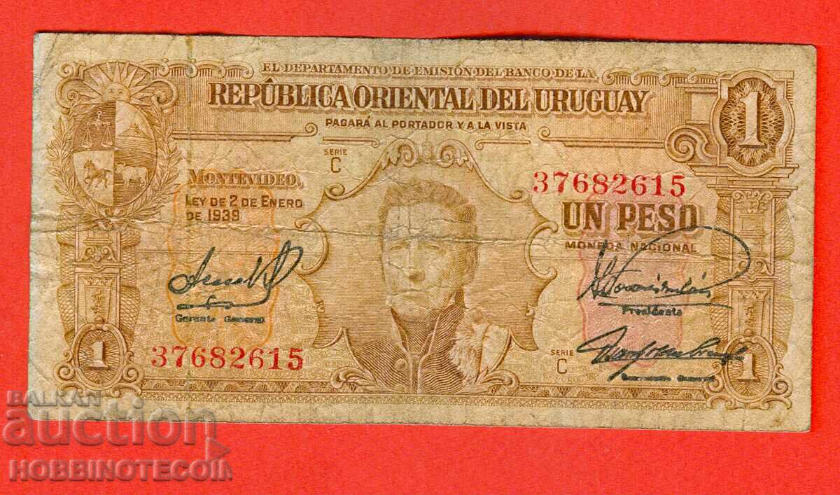 URUGUAY URUGUAY Emisiune de 1 peso - numărul 1939 - 2