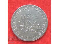 1 Franc 1916 France Silver