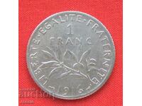 1 Franc 1916 France Silver