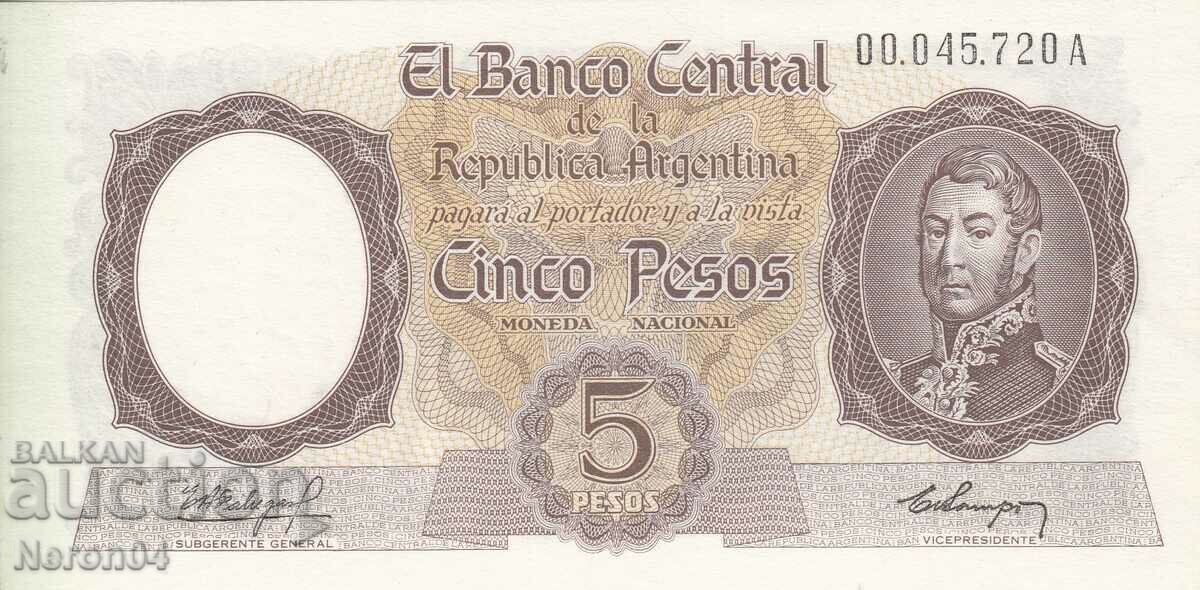 5 pesos 1960, Argentina