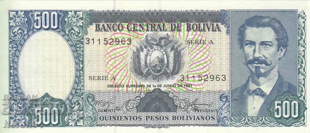 500 Boliviano 1981, Βολιβία