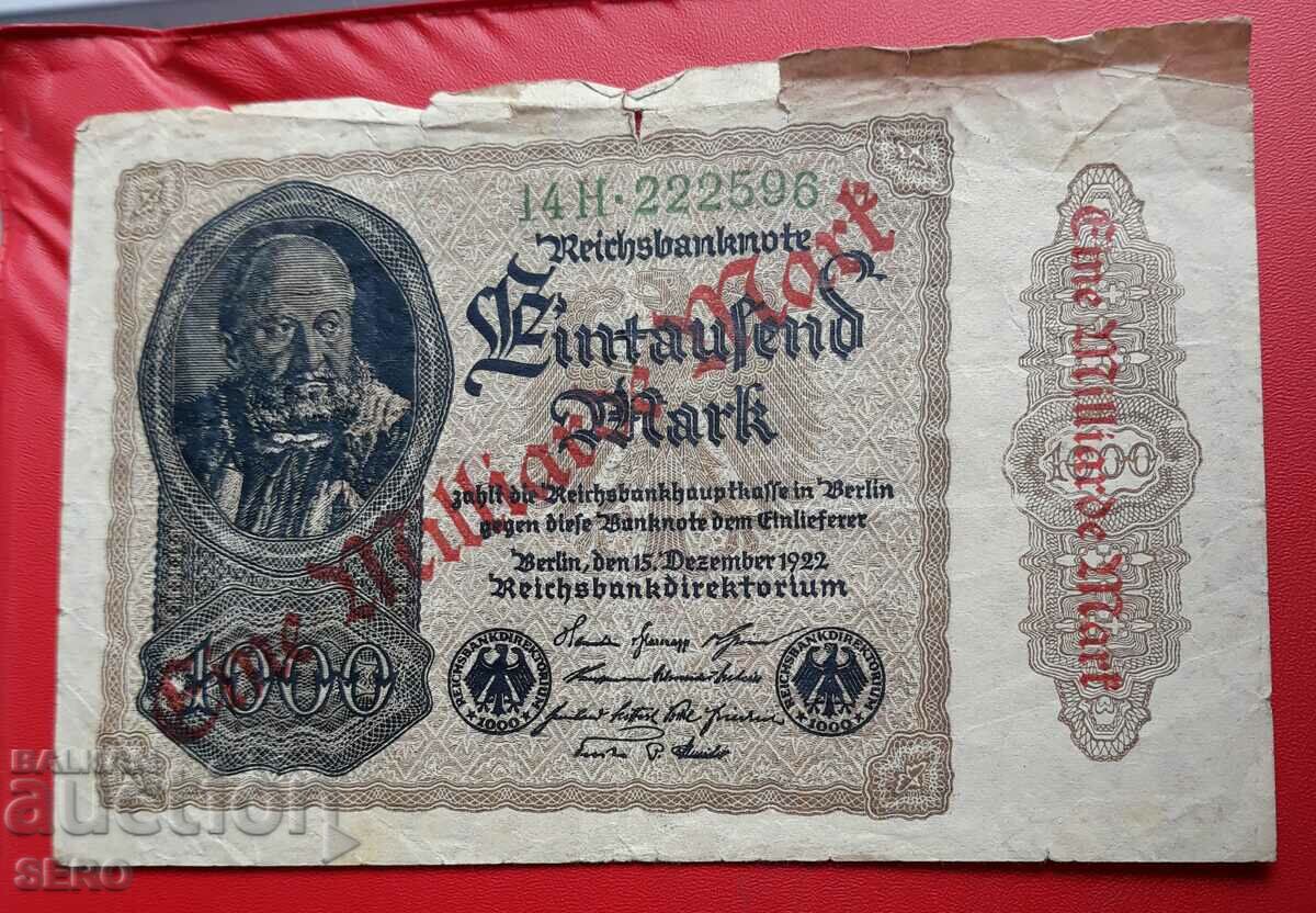 Bancnotă-Germania-1.000.000.000 de mărci 1923-retipărire