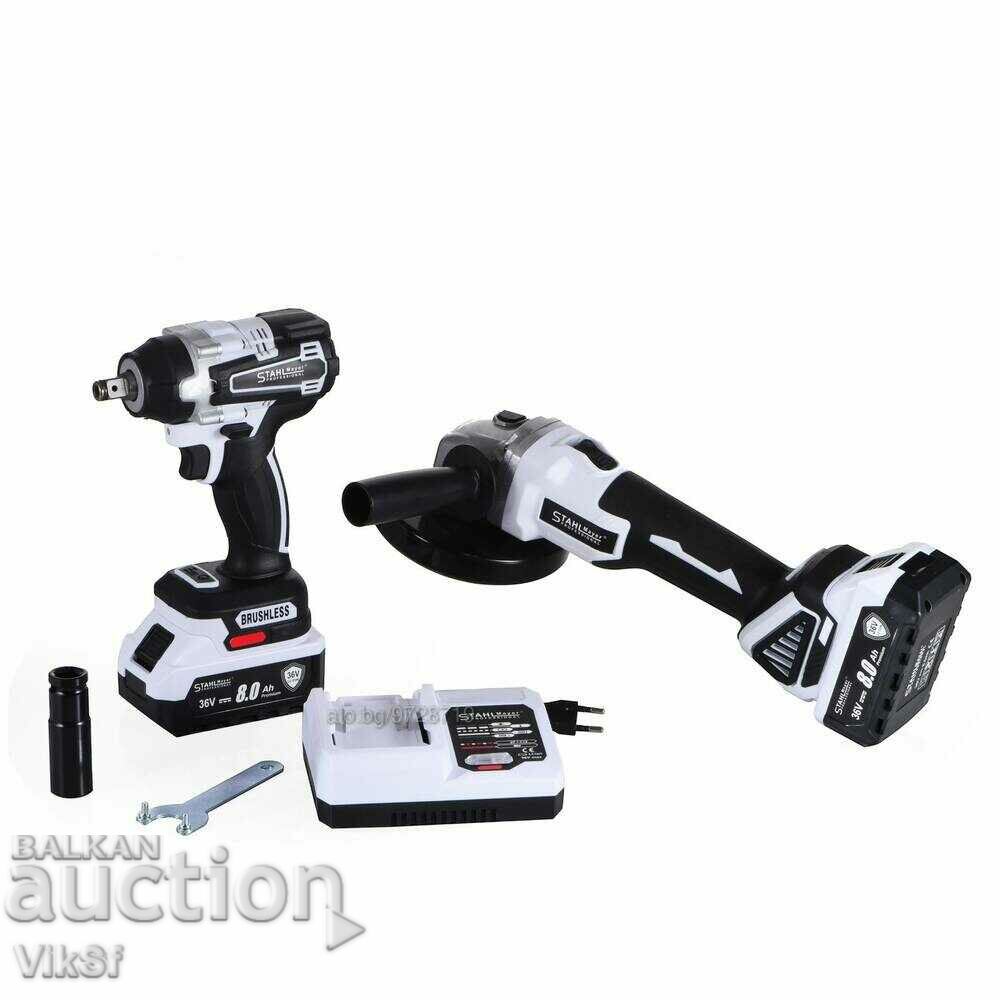 Licitație Șurubelniță fără fir și polizor unghiular 36V 8.0AH STAHLMAYER Pro Licitație Șurubelniță fără fir și polizor unghiular 36V 8.0AH STAHLMAYER Pro