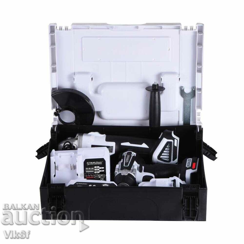 Livrarea Șurubelniță fără fir și polizor unghiular 36V 8.0AH STAHLMAYER Pro Livrarea Șurubelniță fără fir și polizor unghiular 36V 8.0AH STAHLMAYER Pro