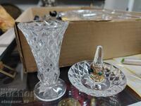 Crystal vase and ring stand