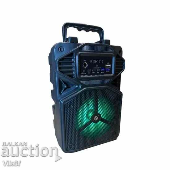 Rechargeable speaker KTS-1513, 4", 5W, Bluetooth, Microphone with price 34.50 BGN | € 17.64