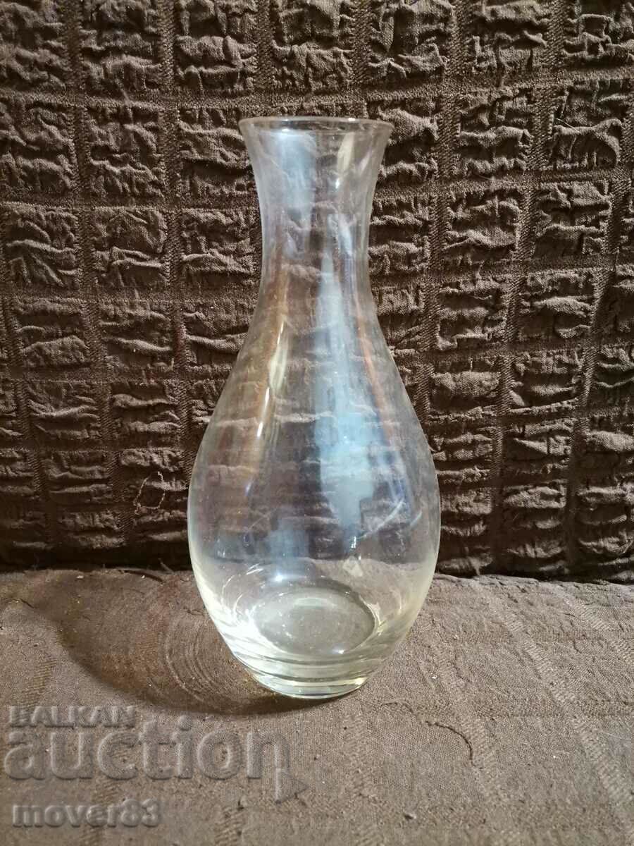 Glass vase.