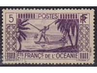 French Oceania-1934-Regular-Harpoon Fishing,MLH