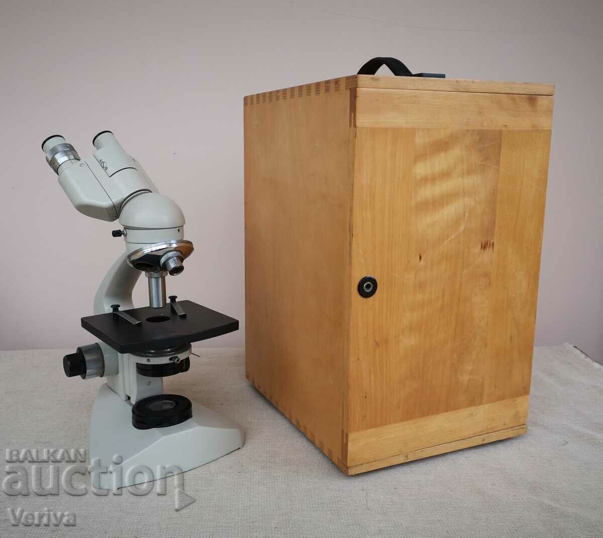 Old Polish Microscope from 1974