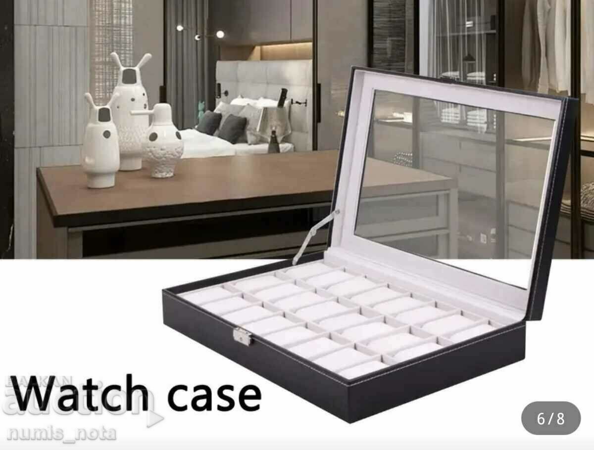 Доставка на Луксозна кутия за часовници - 24 гнезда Доставка на Луксозна кутия за часовници - 24 гнезда