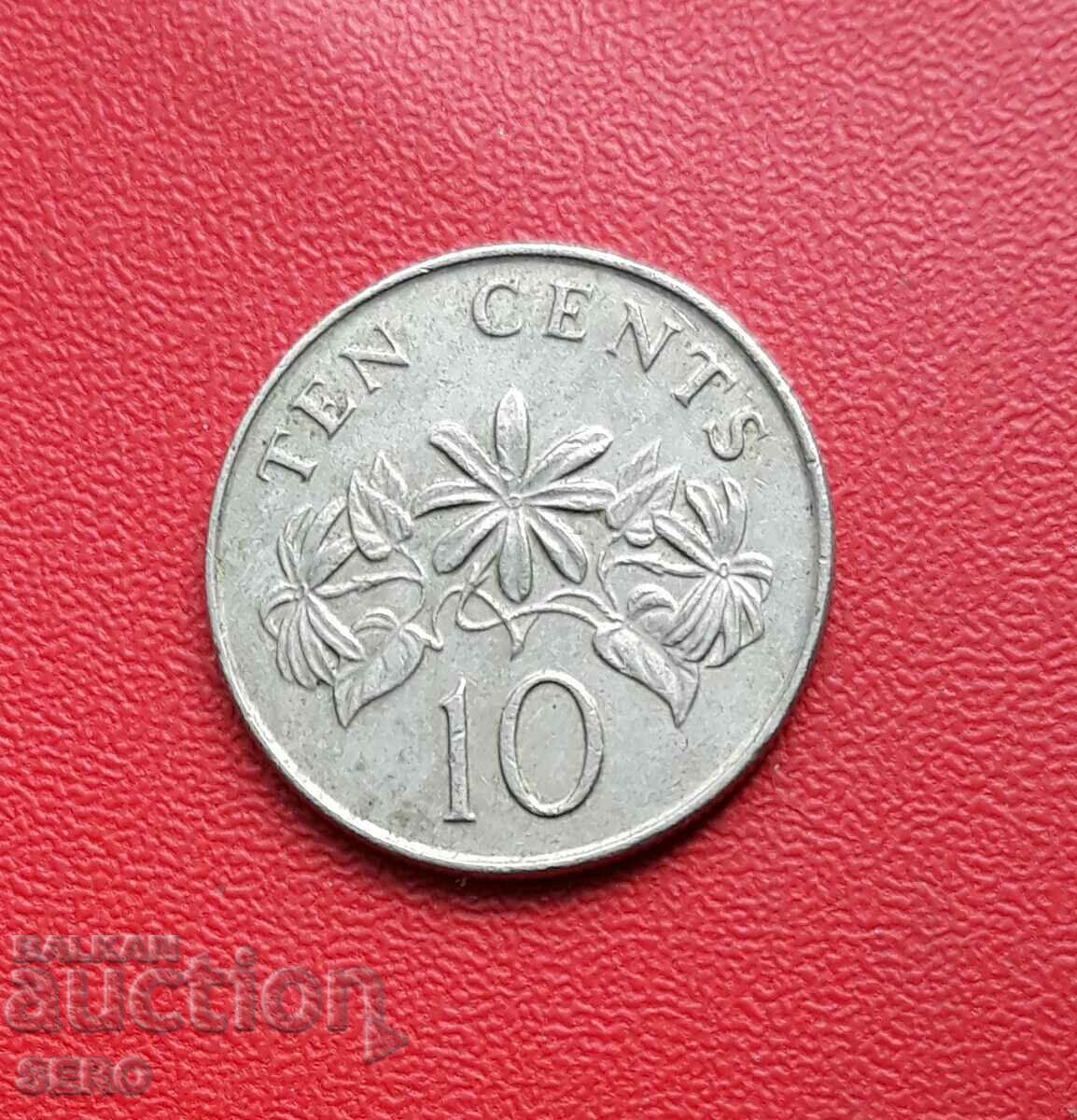 Singapore-10 cents 1993