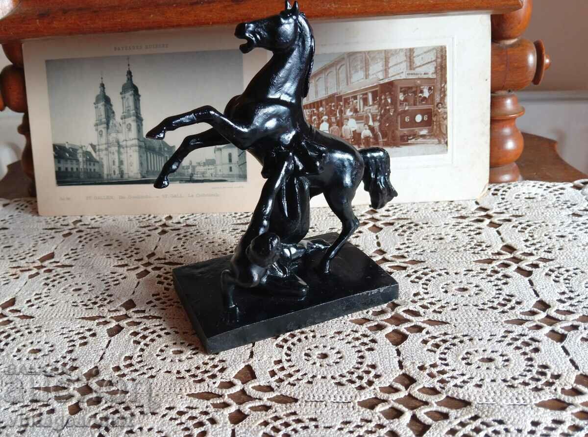 Statuette, figure, metal plastic, Soviet