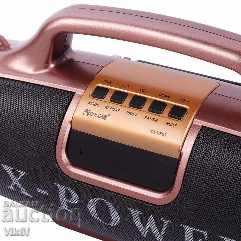 Difuzor bluetooth portabil - radio Golon RX-V8BT cu preț 47.50 BGN | € 24.29