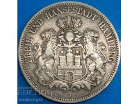 Germania 5 timbre 1875 Hamburg 27,45g argint