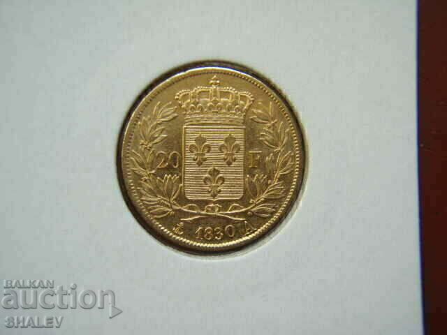 Delivery of 20 Francs 1830 A France (20 francs France) /1/ - AU (gold)