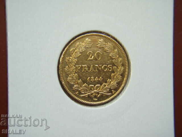 Licitație 20 franci 1844 A Franța (20 franci Franța) - AU (aur)