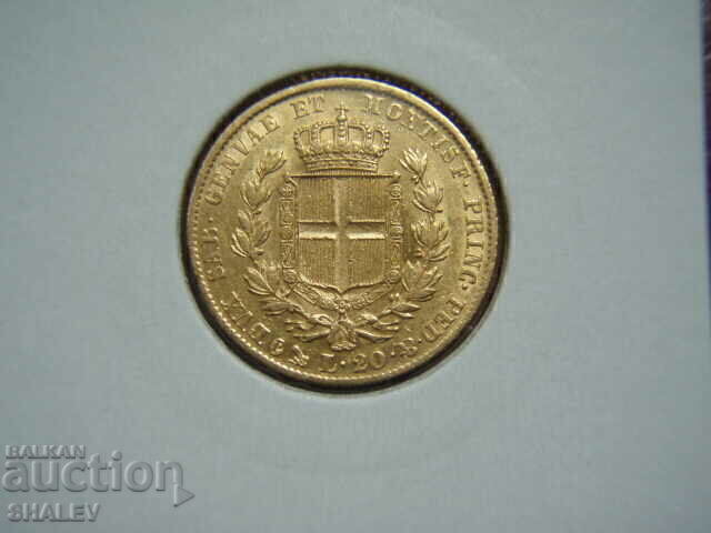 20 Lire 1836 Sardinia / Italy - XF/AU (gold) with price 1559.89 BGN | € 797.56 20 Lire 1836 Sardinia / Italy - XF/AU (gold) with price 1559.89 BGN | € 797.56