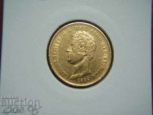 20 Lire 1836 Sardinia / Italy - XF/AU (gold) - 6 20 Lire 1836 Sardinia / Italy - XF/AU (gold) - 6