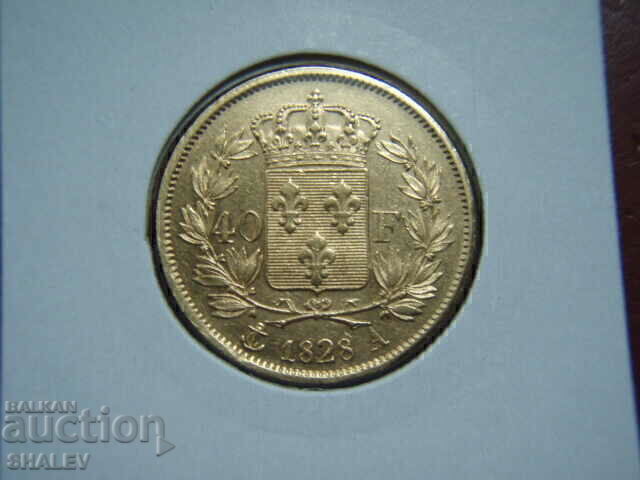 Licitație 40 de franci 1828 А Franța (Franța) /2/ - XF/AU (aur)