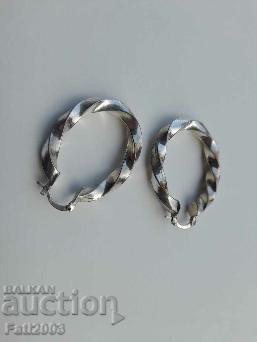 Silver earrings massive 5cm