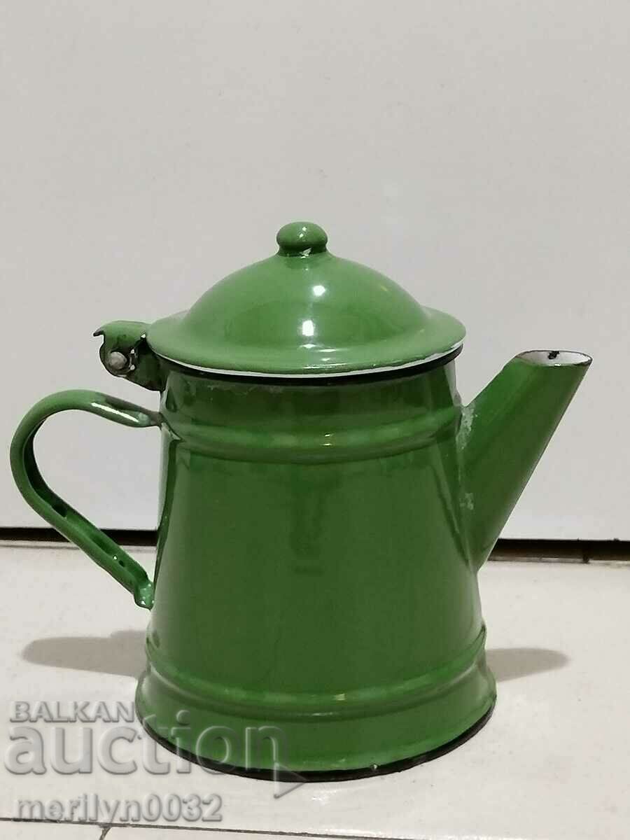 Enameled teapot from sotsa vessel with enamel kana cezve with price 39.90 BGN | € 20.40 Enameled teapot from sotsa vessel with enamel kana cezve with price 39.90 BGN | € 20.40