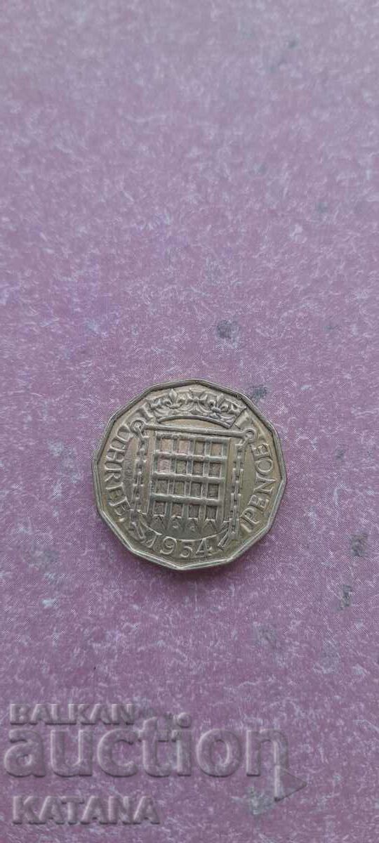 Threepence 1954 with price 2.00 BGN | € 1.02 Threepence 1954 with price 2.00 BGN | € 1.02
