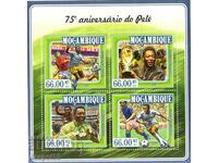 2015. Mozambique. 75 years since the birth of Pele. Block.